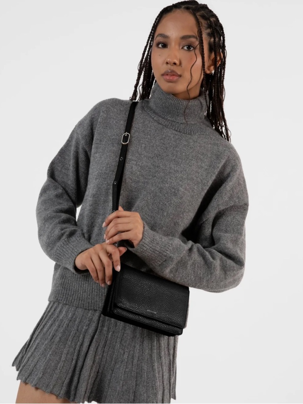 Matt & Nat Bee Vegan Crossbody Bag Purity in Black